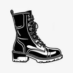 chunky black combat boots image